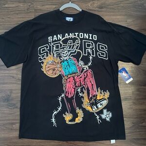 NWT Vintage Warren Lotas NBA San Antonio Spurs T Shirt Unisex - SIZE XL